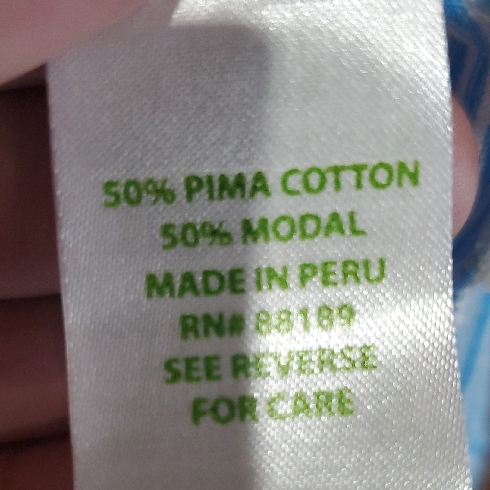 Lilly Pulitzer Blue Pima Cotton Sleeveless Ruffled Pinestriped Top - Picture 7 of 8